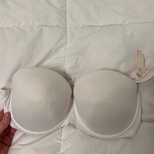 PINK White Strapless Bra